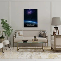 Personalizuotas viso spektro žvaigždžių žemėlapis ant drobės, žemės mėlynas šešėlis  Drobe -  dovanokis.lt