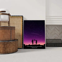 Personalizuotas viso spektro žvaigždžių žemėlapis ant drobės, su Šeimos pasirinktu siluetu  Drobe -  dovanokis.lt