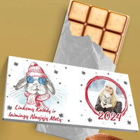 Personalizuotas "Kalėdinis dizainas 13“ šokoladas su jūsų nuotrauka TeeInBlue