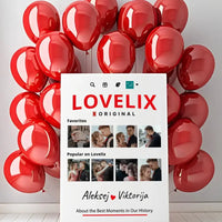 Personalizuotas "Lovelix" dizaino kūrinys ant drobės su jūsų nuotraukomis ir vardais  Drobe -  dovanokis.lt