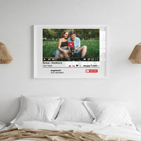 Personalizuotas "YouTube" dizaino įrėmintas plakatas su jūsų nuotrauka ir tekstu  Poster -  dovanokis.lt