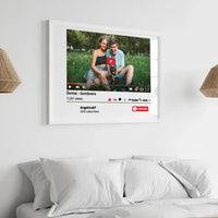 Personalizuotas "YouTube" dizaino įrėmintas plakatas su jūsų nuotrauka ir tekstu  Poster -  dovanokis.lt