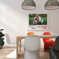 Personalizuotas "YouTube" dizaino kūrinys ant drobės su jūsų nuotrauka ir tekstais  Drobe -  dovanokis.lt