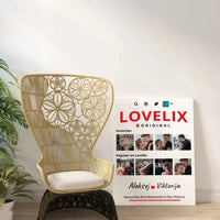 Personalizuotas "Lovelix" dizaino kūrinys ant drobės su jūsų nuotraukomis ir vardais  Drobe -  dovanokis.lt