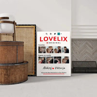 Personalizuotas "Lovelix" dizaino kūrinys ant drobės su jūsų nuotraukomis ir vardais  Drobe -  dovanokis.lt