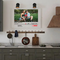 Personalizuotas "YouTube" dizaino kūrinys ant drobės su jūsų nuotrauka ir tekstais  Drobe -  dovanokis.lt