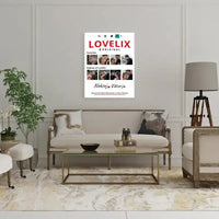 Personalizuotas "Lovelix" dizaino kūrinys ant drobės su jūsų nuotraukomis ir vardais  Drobe -  dovanokis.lt