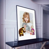 Personalizuotas "Masha ir Lokys" dizaino įrėmintas plakatas su jūsų nuotrauka  Posteris(Plakatas) -  dovanokis.lt