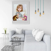 Personalizuotas "Masha ir Lokys" dizaino įrėmintas plakatas su jūsų nuotrauka  Posteris(Plakatas) -  dovanokis.lt