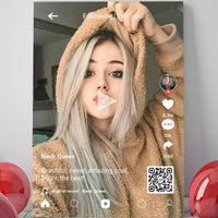 Personalizuotas "TikTok" dizaino kūrinys ant drobės su jūsų nuotrauka ir tekstais  Drobe -  dovanokis.lt