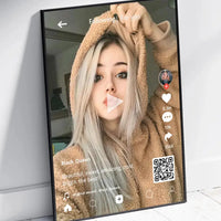 Personalizuotas "TikTok" dizaino įrėmintas plakatas su jūsų nuotrauka ir tekstais  Posteris(Plakatas) -  dovanokis.lt