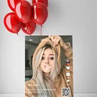 Personalizuotas "TikTok" dizaino kūrinys ant drobės su jūsų nuotrauka ir tekstais  Drobe -  dovanokis.lt