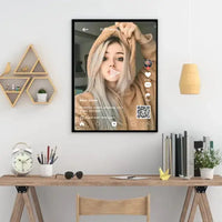Personalizuotas "TikTok" dizaino įrėmintas plakatas su jūsų nuotrauka ir tekstais  Posteris(Plakatas) -  dovanokis.lt