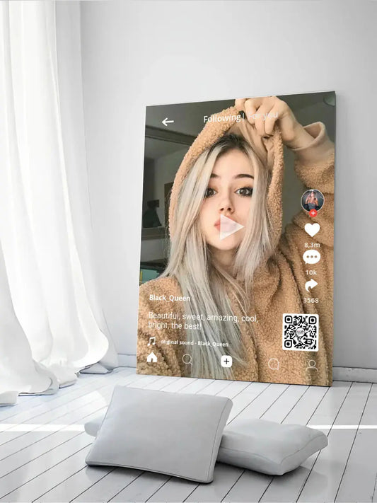 Personalizuotas "TikTok" dizaino kūrinys ant drobės su jūsų nuotrauka ir tekstais  Drobe -  dovanokis.lt