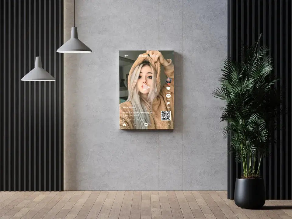 Personalizuotas "TikTok" dizaino kūrinys ant drobės su jūsų nuotrauka ir tekstais  Drobe -  dovanokis.lt