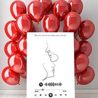 Personalizuotas Spotify muzikos grotuvas ant drobės su iliustracija, jūsų nuotrauka, daina ir spotify kodu  Drobe -  dovanokis.lt