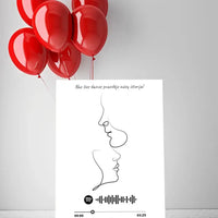 Personalizuotas Spotify muzikos grotuvas ant drobės su iliustracija, jūsų nuotrauka, daina ir spotify kodu  Drobe -  dovanokis.lt