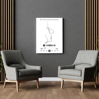 Personalizuotas Spotify muzikos grotuvas ant drobės su iliustracija, jūsų nuotrauka, daina ir spotify kodu  Drobe -  dovanokis.lt