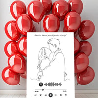 Personalizuotas Spotify muzikos grotuvas ant drobės su iliustracija, jūsų nuotrauka, daina ir spotify kodu  Drobe -  dovanokis.lt