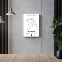 Personalizuotas Spotify muzikos grotuvas ant drobės su iliustracija, jūsų nuotrauka, daina ir spotify kodu  Drobe -  dovanokis.lt