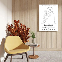 Personalizuotas Spotify muzikos grotuvas ant drobės su iliustracija, jūsų nuotrauka, daina ir spotify kodu  Drobe -  dovanokis.lt