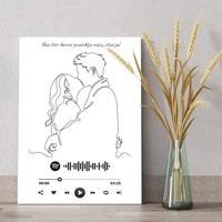 Personalizuotas Spotify muzikos grotuvas ant drobės su iliustracija, jūsų nuotrauka, daina ir spotify kodu  Drobe -  dovanokis.lt