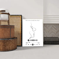 Personalizuotas Spotify muzikos grotuvas ant drobės su iliustracija, jūsų nuotrauka, daina ir spotify kodu  Drobe -  dovanokis.lt