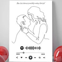 Personalizuotas Spotify muzikos grotuvas ant drobės su iliustracija, jūsų nuotrauka, daina ir spotify kodu  Drobe -  dovanokis.lt