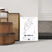 Personalizuotas Spotify muzikos grotuvas ant drobės su iliustracija, jūsų nuotrauka, daina ir spotify kodu  Drobe -  dovanokis.lt