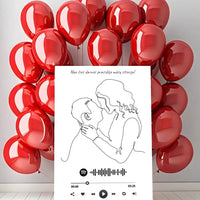 Personalizuotas Spotify muzikos grotuvas ant drobės su iliustracija, jūsų nuotrauka, daina ir spotify kodu  Drobe -  dovanokis.lt