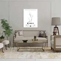 Personalizuotas Spotify muzikos grotuvas ant drobės su iliustracija, jūsų nuotrauka, daina ir spotify kodu  Drobe -  dovanokis.lt