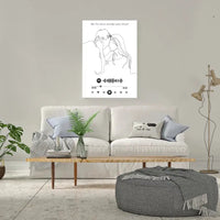 Personalizuotas Spotify muzikos grotuvas ant drobės su iliustracija, jūsų nuotrauka, daina ir spotify kodu  Drobe -  dovanokis.lt