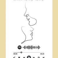 Personalizuotas Spotify muzikos grotuvas ant drobės su iliustracija, jūsų nuotrauka, daina ir spotify kodu  Drobe -  dovanokis.lt