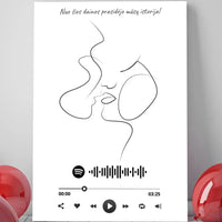 Personalizuotas Spotify muzikos grotuvas ant drobės su iliustracija, jūsų nuotrauka, daina ir spotify kodu  Drobe -  dovanokis.lt