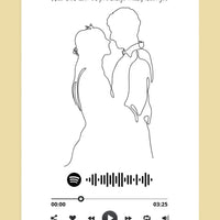 Personalizuotas Spotify muzikos grotuvas ant drobės su iliustracija, jūsų nuotrauka, daina ir spotify kodu  Drobe -  dovanokis.lt