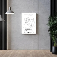 Personalizuotas Spotify muzikos grotuvas ant drobės su iliustracija, jūsų nuotrauka, daina ir spotify kodu  Drobe -  dovanokis.lt