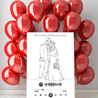 Personalizuotas Spotify muzikos grotuvas ant drobės su iliustracija, jūsų nuotrauka, daina ir spotify kodu  Drobe -  dovanokis.lt