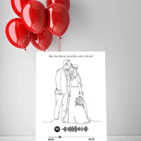 Personalizuotas Spotify muzikos grotuvas ant drobės su iliustracija, jūsų nuotrauka, daina ir spotify kodu  Drobe -  dovanokis.lt