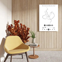 Personalizuotas Spotify muzikos grotuvas ant drobės su iliustracija, jūsų nuotrauka, daina ir spotify kodu  Drobe -  dovanokis.lt