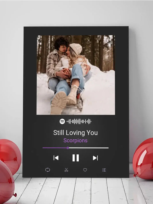 Personalizuotas Spotify muzikos grotuvas ant drobės su jūsų nuotrauka, daina ir spotify kodu  Drobe -  dovanokis.lt