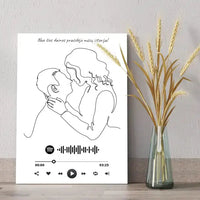 Personalizuotas Spotify muzikos grotuvas ant drobės su iliustracija, jūsų nuotrauka, daina ir spotify kodu  Drobe -  dovanokis.lt