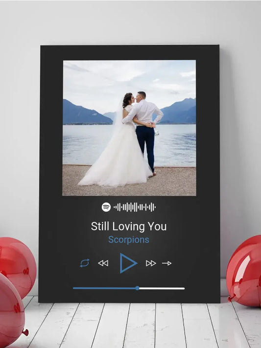 Personalizuotas Spotify muzikos grotuvas ant drobės su jūsų nuotrauka, daina ir spotify kodu  Drobe -  dovanokis.lt