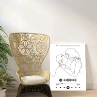 Personalizuotas Spotify muzikos grotuvas ant drobės su iliustracija, jūsų nuotrauka, daina ir spotify kodu  Drobe -  dovanokis.lt