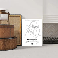 Personalizuotas Spotify muzikos grotuvas ant drobės su iliustracija, jūsų nuotrauka, daina ir spotify kodu  Drobe -  dovanokis.lt