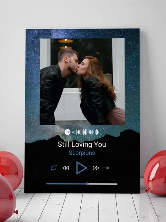 Personalizuotas Spotify muzikos grotuvas ant drobės su jūsų nuotrauka, daina ir spotify kodu  Drobe -  dovanokis.lt