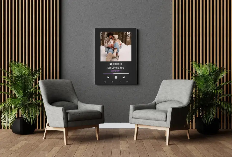 Personalizuotas Spotify muzikos grotuvas ant drobės su jūsų nuotrauka, daina ir spotify kodu  Drobe -  dovanokis.lt