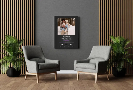 Personalizuotas Spotify muzikos grotuvas ant drobės su jūsų nuotrauka, daina ir spotify kodu  Drobe -  dovanokis.lt