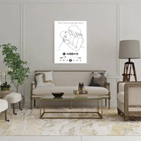 Personalizuotas Spotify muzikos grotuvas ant drobės su iliustracija, jūsų nuotrauka, daina ir spotify kodu  Drobe -  dovanokis.lt