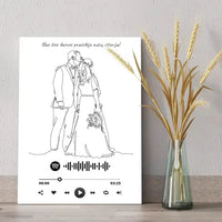 Personalizuotas Spotify muzikos grotuvas ant drobės su iliustracija, jūsų nuotrauka, daina ir spotify kodu  Drobe -  dovanokis.lt