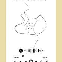 Personalizuotas Spotify muzikos grotuvas ant drobės su iliustracija, jūsų nuotrauka, daina ir spotify kodu  Drobe -  dovanokis.lt